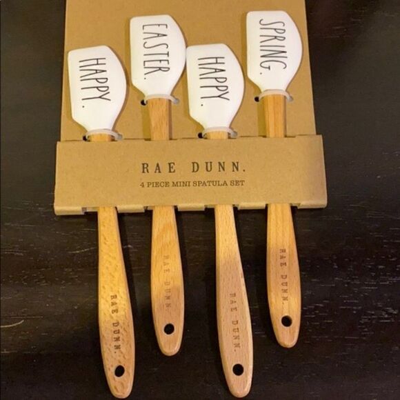 Rae Dunn 4 Pc Happy Easter/Spring Mini Spatulas - Picture 3 of 3